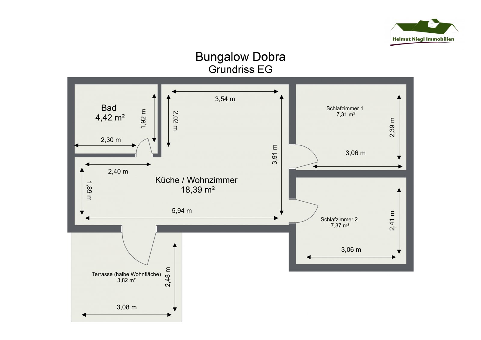 Gepflegter Bungalow in der Erholungssiedlung Dobra