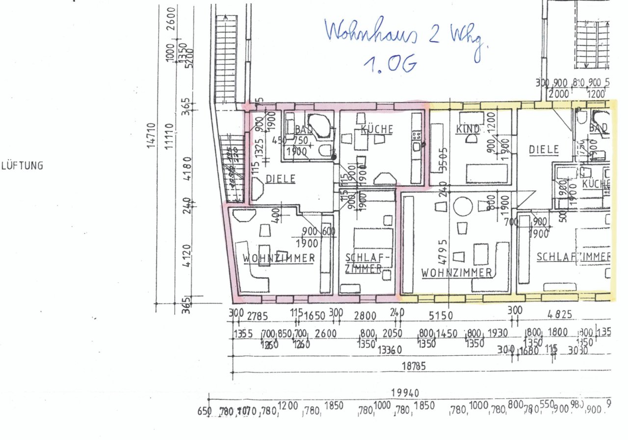 Grundriss Wohnhaus 1. OG