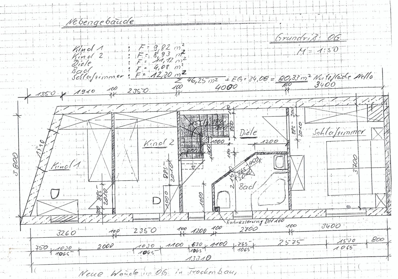 Grundriss Nebengebäude OG Grundriss Nebengebäude OG