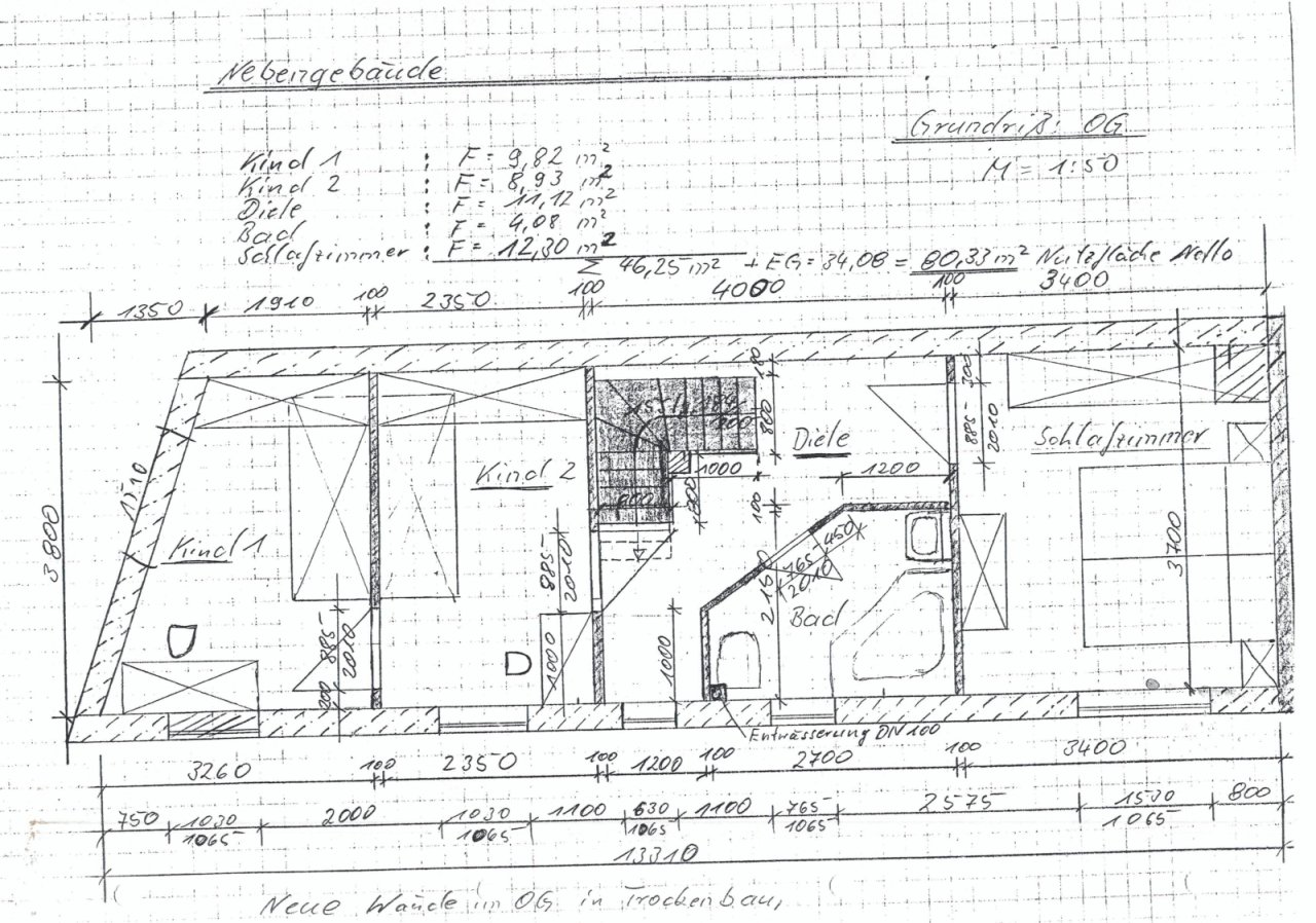 Grundriss Nebengebäude OG              