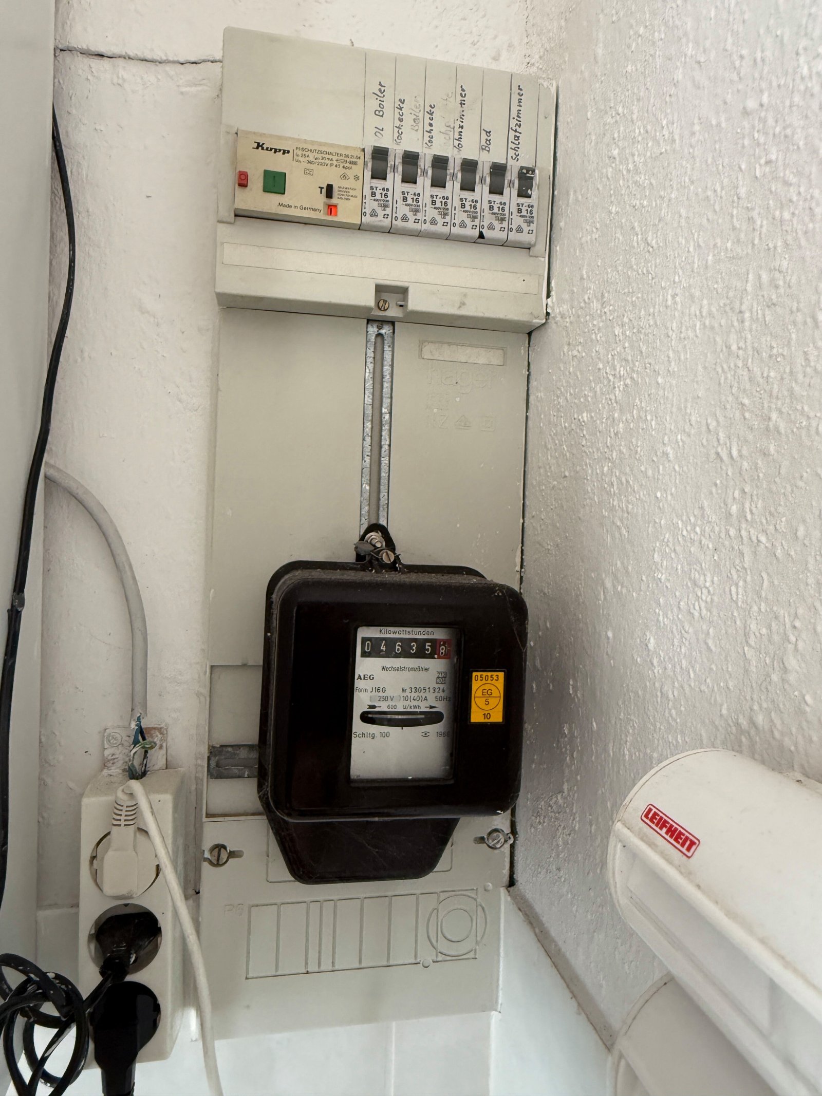 Verteilerkasten mit Stromzähler Verteilerkasten mit Stromzähler