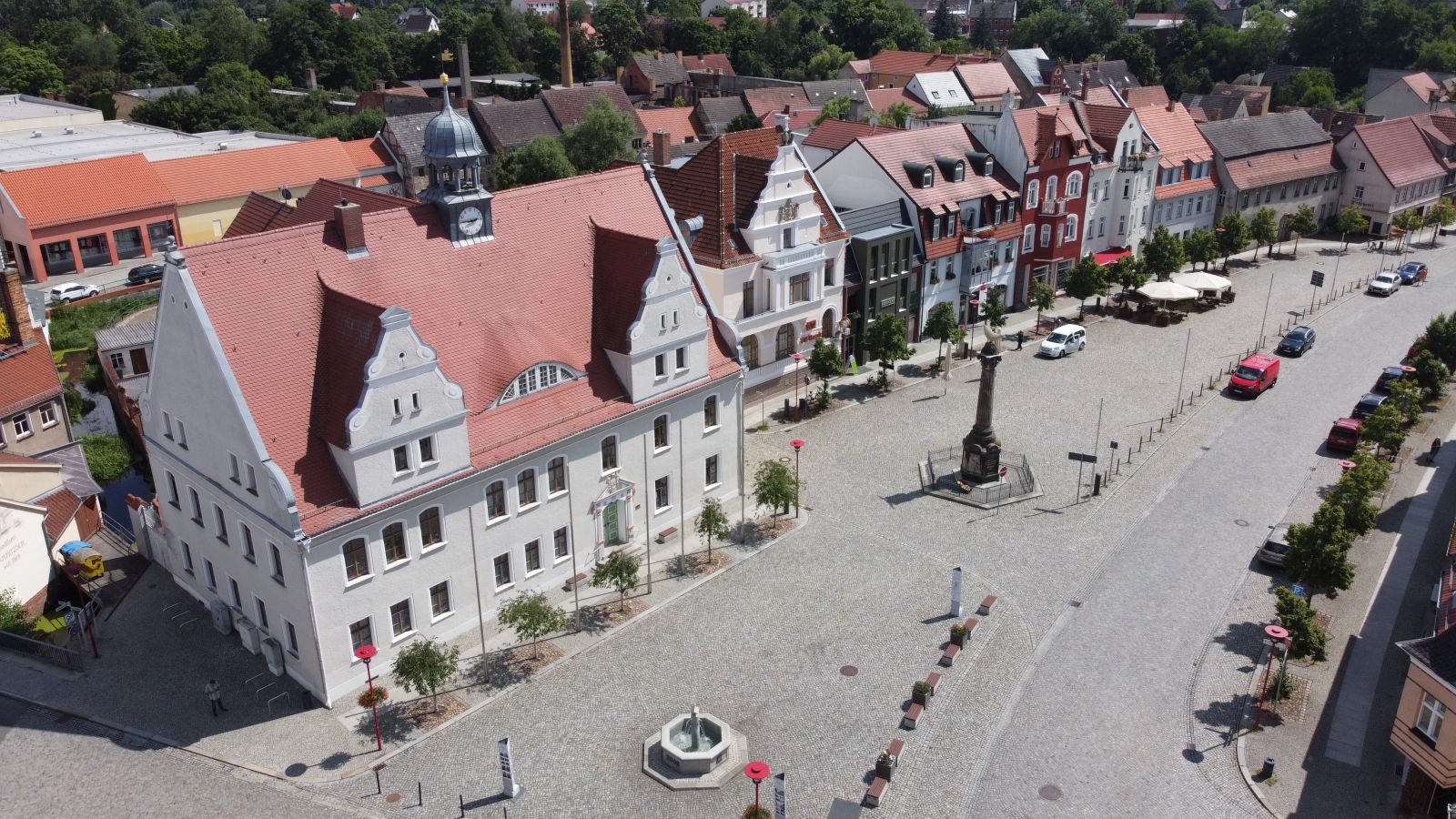 Rathaus Doberlug-Kirchenhain Luftbild