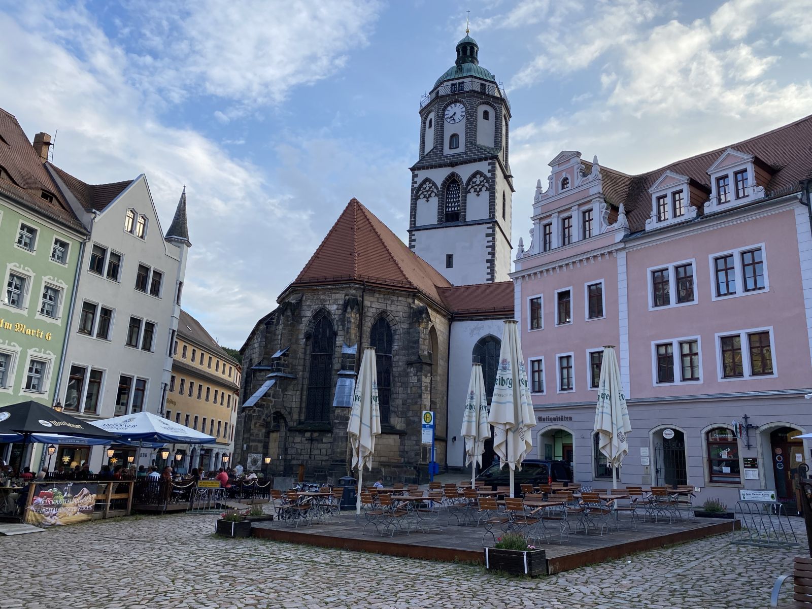 Marktplatz mit Frauenkirche in Meißen