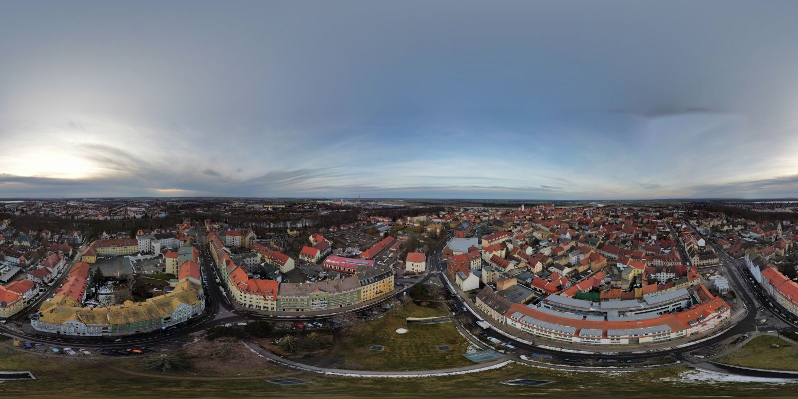 Panoramaluftaufnahme Torgau